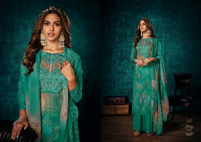 Belliza Royal Bandhej Digital Printed Casual Wear Pashmina Latest Collection